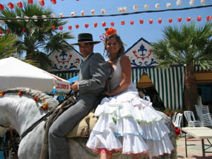 Sanlucar feria on horses