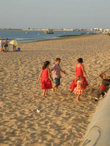 on the beach